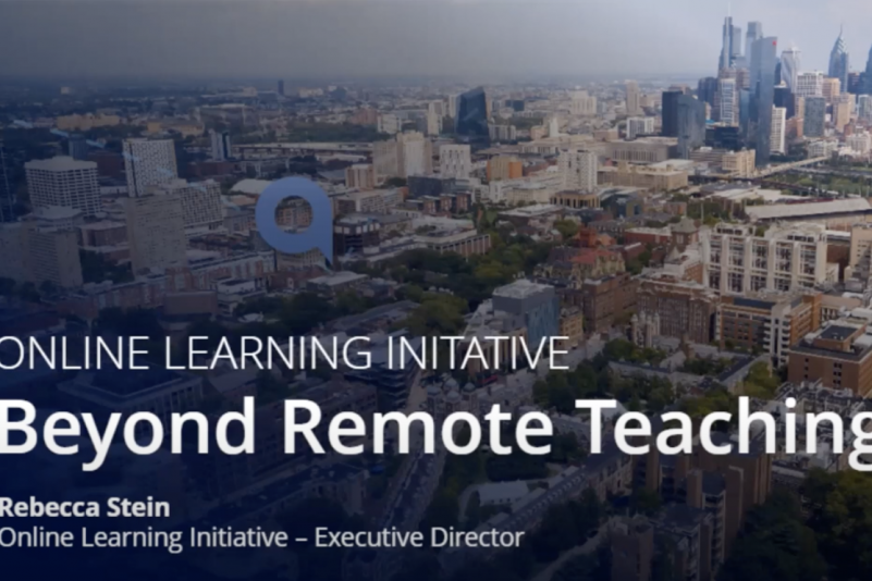 Beyond Remote Teaching Presentation slide